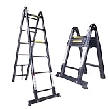 EGTink Teleskopleiter,Aluminium Mehrzweck Klappleiter,Ausziehleiter...