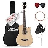 Rocktile WSD-5C-NT Slim Line Westerngitarren Set - Dreadnought Akustik Gitarre -...