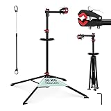 Relaxdays Fahrradmontageständer Reparaturständer mit Werkzeugablage – klappbar &...