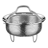 Dünsteinsatz für Gemüse, Dampfkorb zum Kochen, Dampfkorb für Reis-Waschmaschine, Topf...