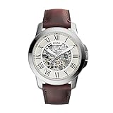 FOSSIL Herren Analog Automatik Uhr mit Leder Armband ME3099
