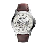 FOSSIL Herren Analog Automatik Uhr mit Leder Armband ME3099