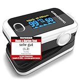GRUNDIG Pulsoximeter Sauerstoffsättigung Oximeter - Hochpräzises Fingeroximeter...