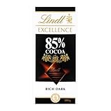 Lindt EXCELLENCE 85 % Kakao - Edelbitter-Schokolade | 100 g Tafel | Extra kräftige...