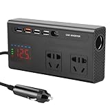 Vielseitiger Wechselrichter, 200W Auto Stromrichter mit Großer Digitalanzeige,...