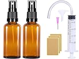 Braunglas kleine Sprühflasche Glas 2Stk 50ml Braunglasflasche Zerstäuber...