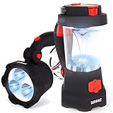 Duronic Hurricane Dynamo-Taschenlampe, USB-Laterne, 10 LEDs, Notfallsignal, rot, blinkend,...
