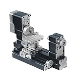 ZHRUI Hochleistungs-Mini-Drehmaschine, 60 W, aus Metall, Heimwerker, 4-Achsen,...