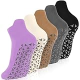 Utensilsto 5 Paar Yoga Socken Stoppersocken Damen Herren Antirutsch Socken Pilates Socken...