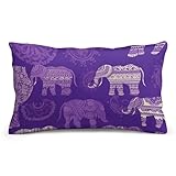 LFDSEPYM Dekorativer Plüsch-Kissenbezug mit Elefantenmotiv, für Zuhause, Sofa, Couch,...
