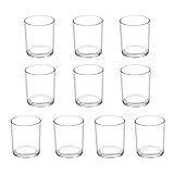 Teelichtgläser, 10 Stück Kerzenhalter Glas (Ø4.5cm X H 6cm) Windlicht Glas,...