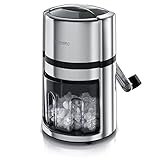 Arendo - Ice Crusher Edelstahl 1,1 L manuell – Eiszerkleinerer – Eiscrusher zum...