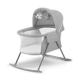 Kinderkraft Kinderbett 3 in 1 LOVI, Kinderreisebett, Stubenwagen, Babywiege, Baby Wippe,...