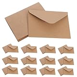 Veemoon 120Stücke Vintage Kraftpapier Karten Und Umschläge Set Blanko Faltkarten Für...