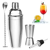 Gohytal Cocktail Shaker Set, 750ML Cocktailshaker Set Geschenk für Männer...