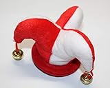 KarnevalsTeufel Mini Clown Hut mit Clips rot/weiß Kölle Alaaf Mini Narrenkappe...
