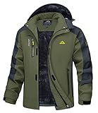 MAGCOMSEN Winterjacke Herren Outdoor Kapuzenjacke Atmungsaktiv Schneejacke Männer...