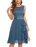 Berylove Cocktailkleid Damen Elegant Für Hochzeit Taufkleid Frauen Abendkleider Glitzer...
