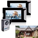 Video Türsprechanlage, 7' Video Türsprechanlage Monitor Klingel Sprechanlage mit Kamera...