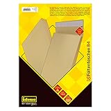 Idena 346096 - Versandtaschen DIN B4, 10 Stück haftklebend, Faltentaschen mit 4...