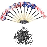 Fituenly Soft-Dart-Darts-Set, 12 Stück, Kunststoff-Darts 100 Stück Dart-Spitze,...