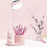 Kinder Schreibtischlampe mit Stifthalter, Niedliche LED Schreibtisch Tischlampe...