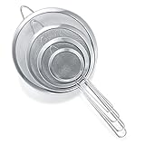 4 Stk Küchensieb Edelstahl Set, Nudelsiebe Feinmaschig, Haushaltssieb, Feines...
