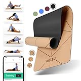 Vesta+ Yogamatte Kork TPE + Fitness App - Die nachhaltige Kork Yogamatte für...
