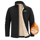 Nadeer Fleecejacken Herren Jacken Full Zip Strickjacke mit Fleece Innenseite...