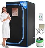 SereneLife Dampfsauna für Zuhause – Mobile Sauna Ofen 1600W mit 4L Dampfgenerator,...