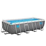 Bestway Steel Pro MAX Solo Pool ohne Zubehör 488 x 244 x 122 cm, grau, eckig