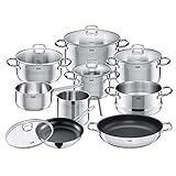 Silit Toskana Topfset induktionsgeeignet 10-teilig, Kochtopf Set mit Glasdeckel,...