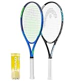 HEAD Ti Titanium Tennisschläger Twin Set inkl. Schutzhüllen und 3...