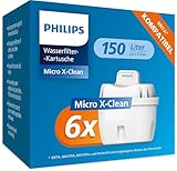 Philips Water Wasserfilter-Kartuschen, 6er-Pack, Brita-kompatibel, reduziert...