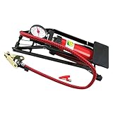 VINTORKY Hochdruck Fußpumpe Auto Fahrrad Motorrad Reifen Luftpumpe mit Manometer...