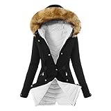 XTBFOOJ Damen Weste lang Damen Parka Damen Jacke Longjacke Damen Baseball Jacke...