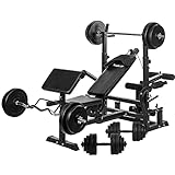 MOVIT Kraftstation PRO, inkl 115 kg Hantelsets, Dip-Station, Butterfly, Curlrack,...
