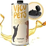 Vicupets - 1 Liter Lachsöl für Hunde, Pferde und Katzen | 1L Premium Lachsöl...