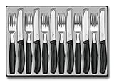 Swiss Classic Tafelbesteck mit Tomatenmesser, 12-teilig, schwarz
