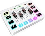 FIFINE Gaming Audio Mixer, Streaming RGB PC Mixer mit XLR Mikrofon Interface,...