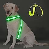 PZRLit LED Hundegeschirr Leuchtend für Hunde, Leuchtgeschirr Hundeweste Wiederaufladbar,...