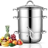 Ribelli Entsafter aus Edelstahl induktionsgeeignet ca. Ø 25 cm ca. 17 Liter...