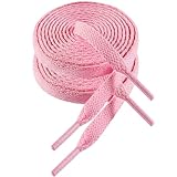 VSUDO Schnürsenkel Rosa 120 cm Flach – 8mm Breite Schnürsenkel für Sneaker,...