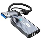 Papeaso Video Capture Card, 4K HDMI to USB/USB C 3.0 Capture Card, 1080P 60FPS...