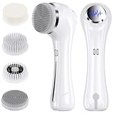 Rkdely Elektrische Gesichtsreinigungsbürste, 3 in 1 Gesichtsbürste Mit 4...