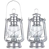 Meleg Otthon Petroleumlampe Outdoor,Silber Sturmlaterne Petroleum, Öllampe für Indoor...