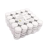 pajoma® Teelichte 100 Stück, Weiß | unbeduftete Teelichter | Brenndauer: 4 Std. - 20 g...