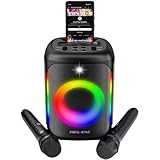Vocal-Star VS-275 Tragbare Karaoke Maschine mit Bluetooth, Karaoke Anlage, 2 kabellose...