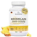 Bandini® Bromelain Strong | 180 magensaftresistente Kapseln | 1000 mg – 2500...