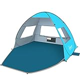 COMMOUDS Strandmuschel Pop Up, Strandmuschel UV Schutz für 3-4 Personen,...